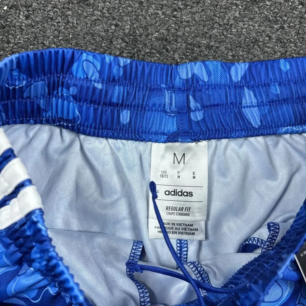 Adidas Boys' Blue Athletic Shorts Black Drawstring Elastic Waist Size Medium
